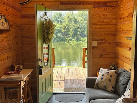 Interior. La Petite Maison, Tiny house Melbourne, AR in peaceful community of Mount Olive.