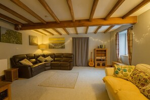 Televisión y chimenea 