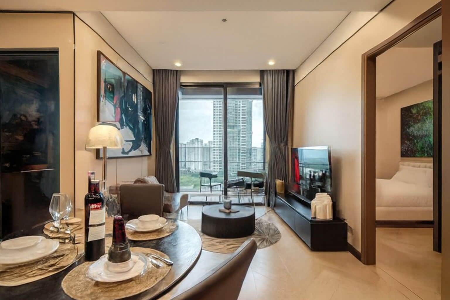 Business Apartment, 3 Bedrooms, Balcony, City View