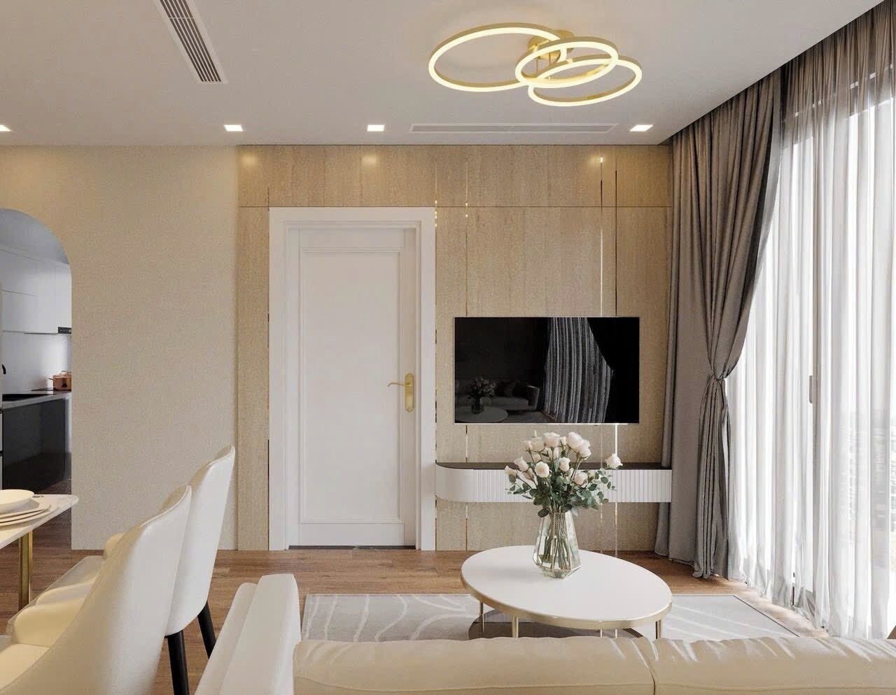 Căn hộ trung tâm thành phố, 2 phòng ngủ, ban công, quang cảnh thành phố | Minibar, trang trí khác biệt, trang bị nội thất với thiết kế riêng biệt 