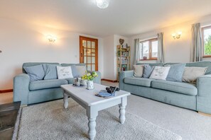 Televisie en een open haard