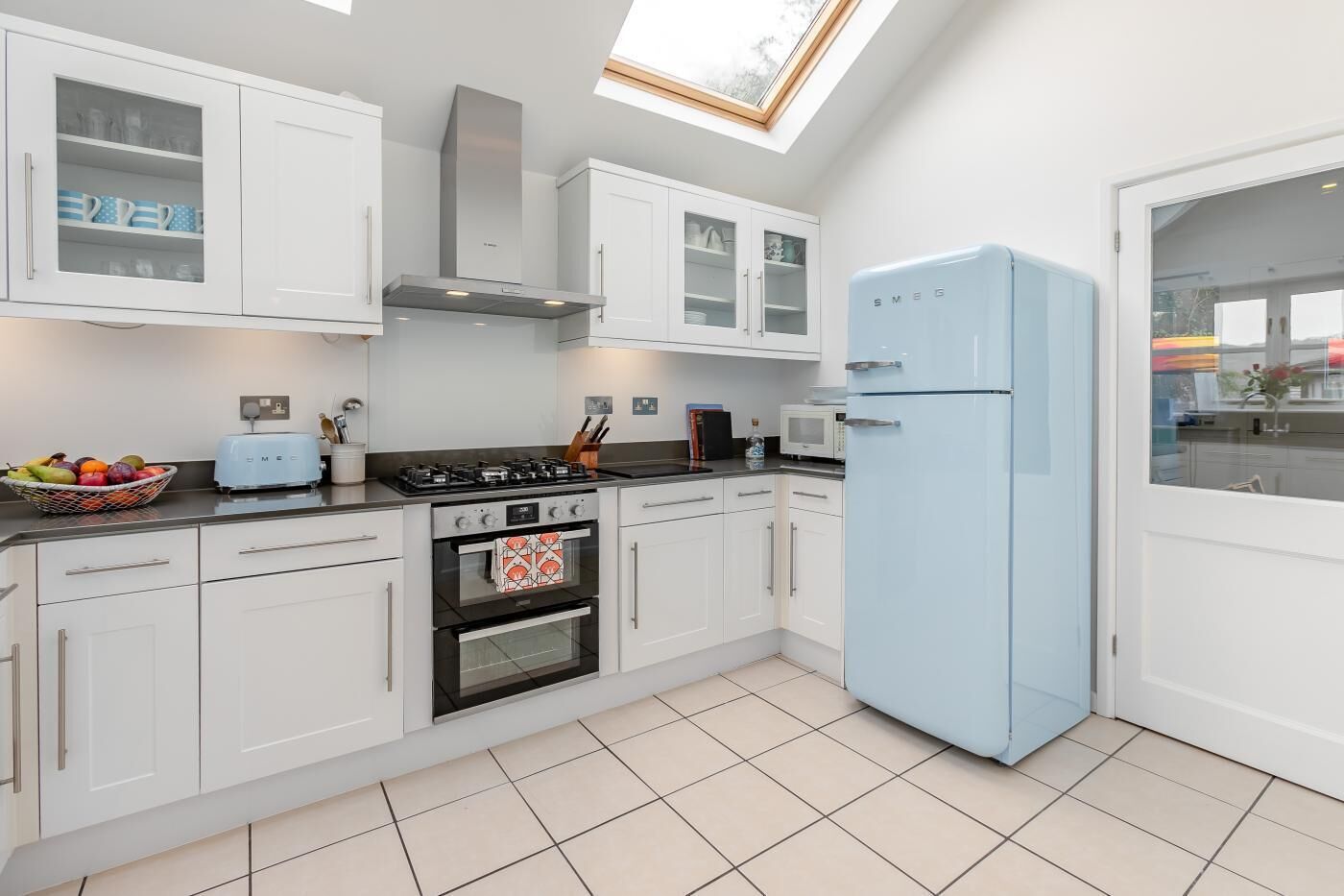 Oven, dishwasher, highchair, cookware/dishes/utensils