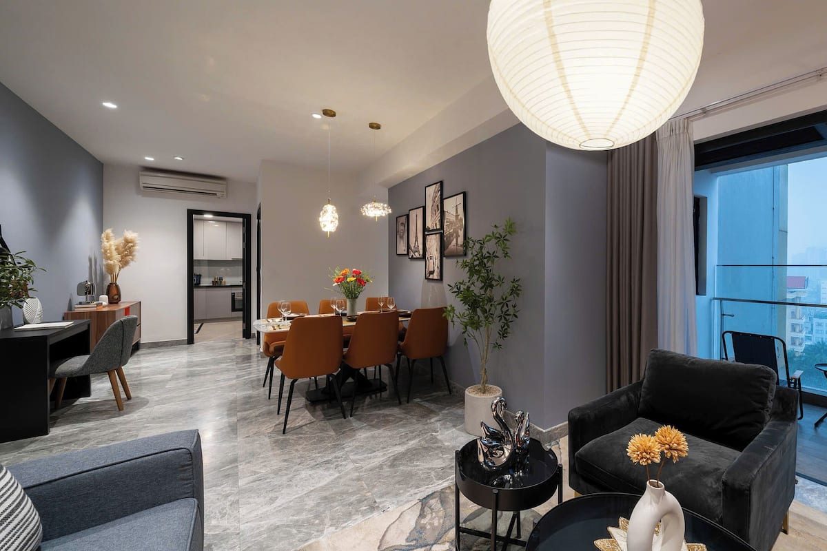 Presidential Suite, 2 Bedrooms, Akses Club Lounge, City View | Cadar kapas Mesir, peralatan tempat tidur premium, gebar bulu kapas