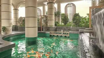 Family Suite, 3 Bedrooms, Club lounge access, City View | Egyptian cotton sheets, premium bedding, down duvets