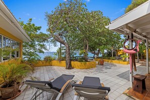 Terrace/patio - Unique villa with private ocean access (Sint Michiel)