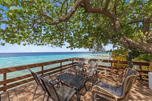 Terrace/patio - Unique villa with private ocean access (Sint Michiel)