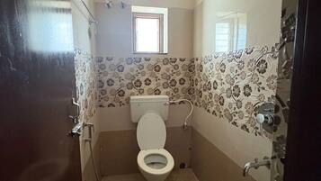 Shower, towels, soap