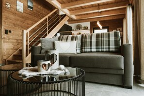 Chalet | Living room - Chalet im Vital Camp Resort Bayerbach (Bayerbach)