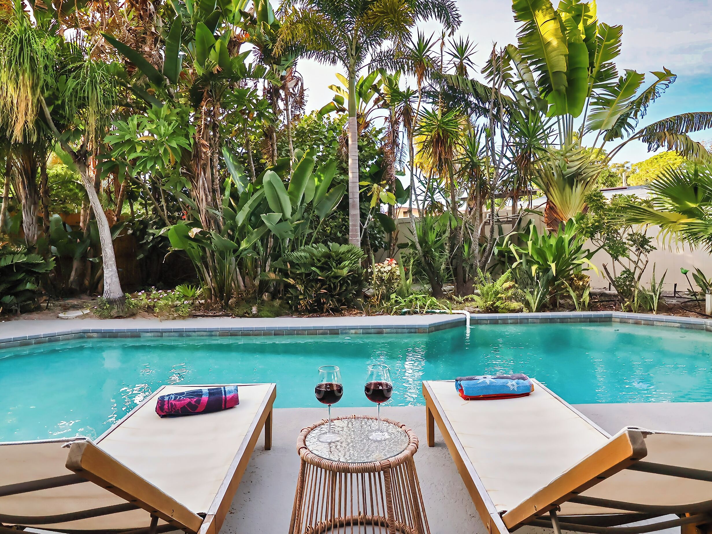 Piscina externa, piscina aquecida