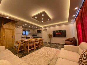 Living area - History at Your Doorstep: 3-BR Pool Villa in Demre - Near St. Nicholas Church (Antalya)