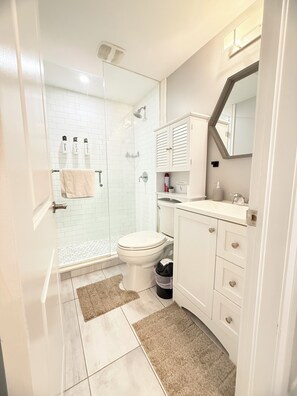 Hair dryer, towels, soap, shampoo - 2BR Walkout Suite | 2 Parking | Pool | Walk to GO (Mississauga)