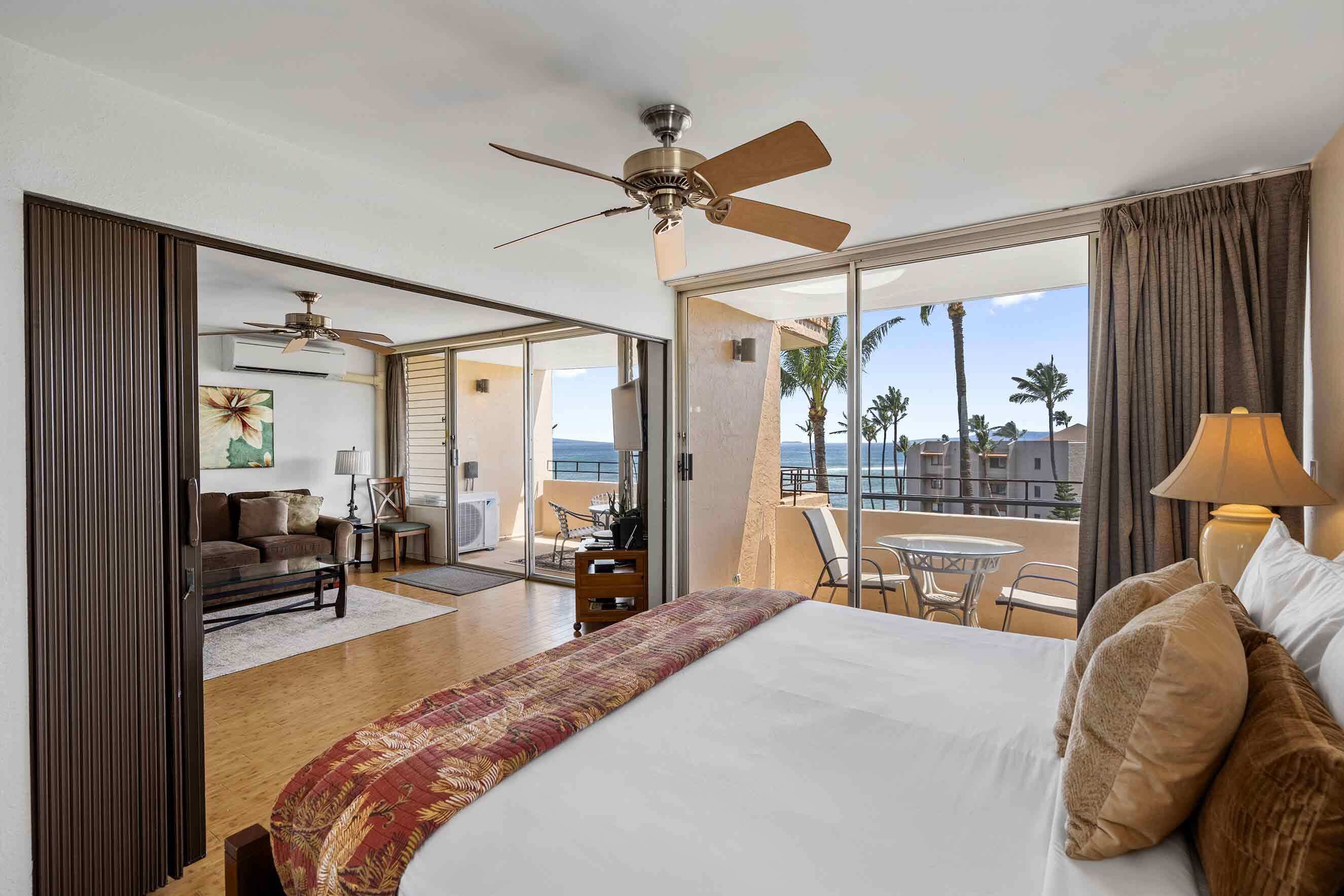 Condo, varias camas, lanai, vista al océano (Island Sands 500) | 2 habitaciones, decoración personalizada y muebles diferentes 