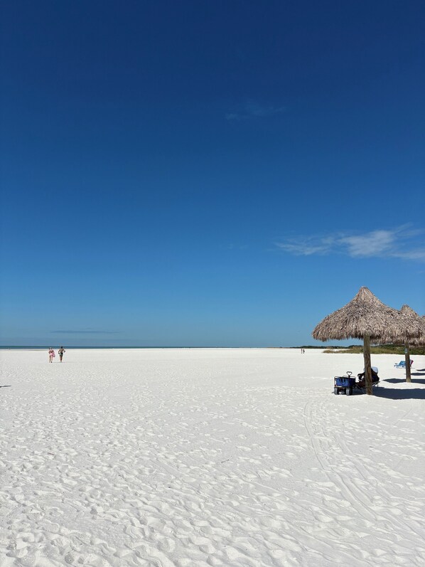 Sun-loungers, beach towels