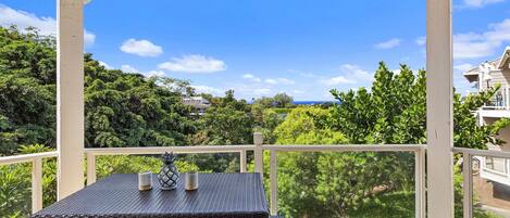 Condo, Plusieurs lits, lanai, vue partielle sur l'océan (Grand Champions 55) | Restauration en plein air