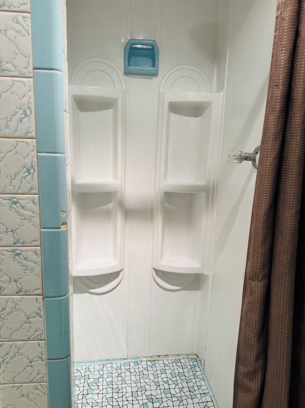 Hair dryer, towels, toilet paper