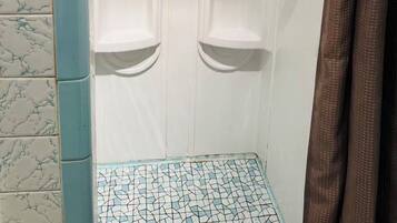 Hair dryer, towels, toilet paper