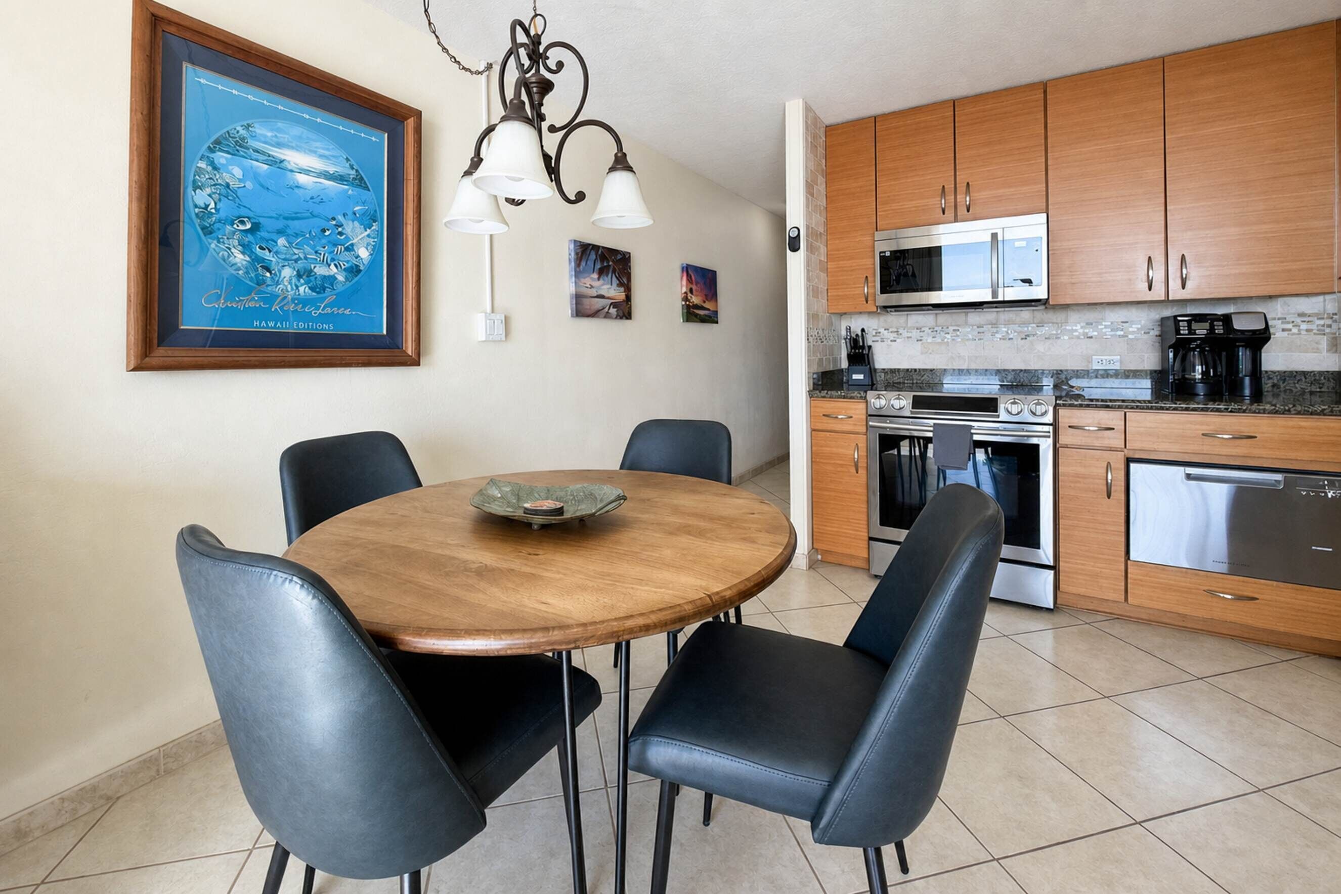Condo, 1 King Bed with Sofa bed, Lanai, Ocean View (Punahoa Beach 201) | Private kitchen | Coffee/tea maker