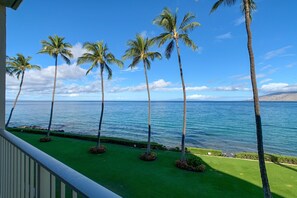 Condo, 1 King Bed with Sofa bed, Lanai, Ocean View (Royal Mauian 309) | Property grounds - Royal Mauian 309 - Direct Ocean Front, Renovated, Seconds to the Beach, Split AC (Kihei)