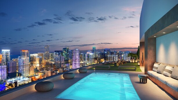 Pool - NEW amenity-rich studio near Hard rock Stadium by SLS & ICON developers (Miami)