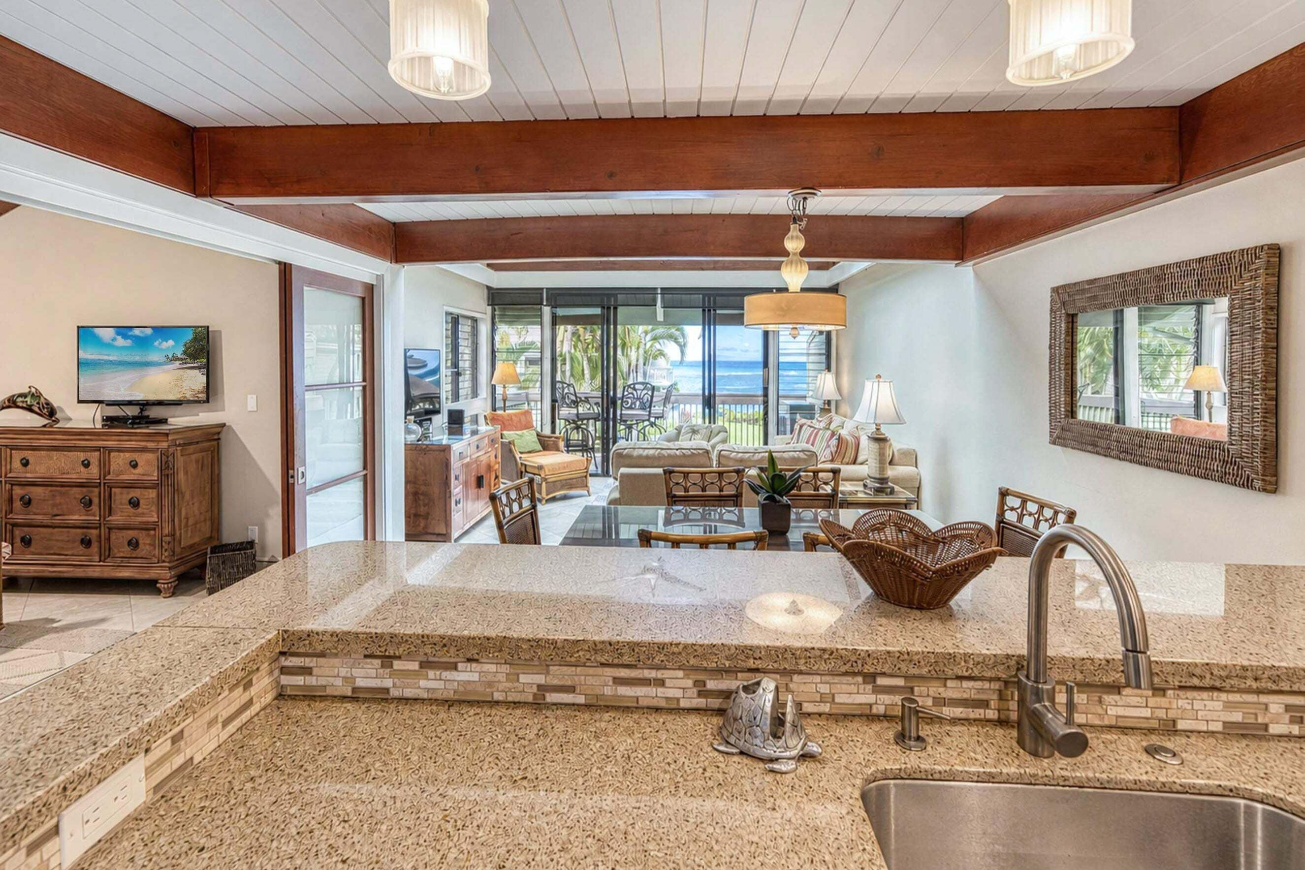 Condo, Multiple Beds, Lanai, Ocean View (Kahana Outrigger 4B1) | Interior