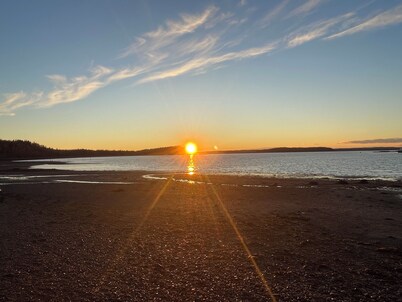 Coastal retreat on 5 acres at Friars Bay with beach, hammocks & fire pit