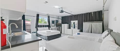 Desk, iron/ironing board, travel crib, WiFi