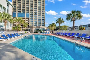 Indoor pool, outdoor pool - Newly Renovated Luxury Oceanfront 15th‑Floor Condo Only Steps from Beach (Myrtle Beach)
