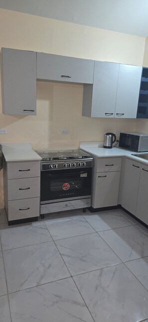 Private kitchen - Cozy 1-bedroom house in Phoenix Park. Enjoy this cozy 1 bed, 1 bath with Ac. (Portmore)