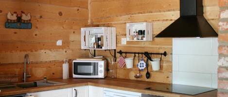 Frigorífico, microondas, horno y lavavajillas