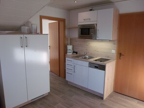 Fridge, microwave, dishwasher, cookware/dishes/utensils - Apartment Wittow by Interhome (Breege)