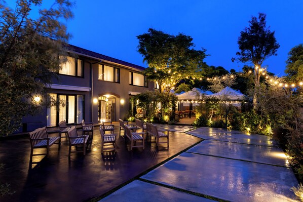 Front of property – evening/night