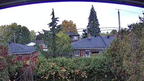 A parking lot with several cars parked in rows.