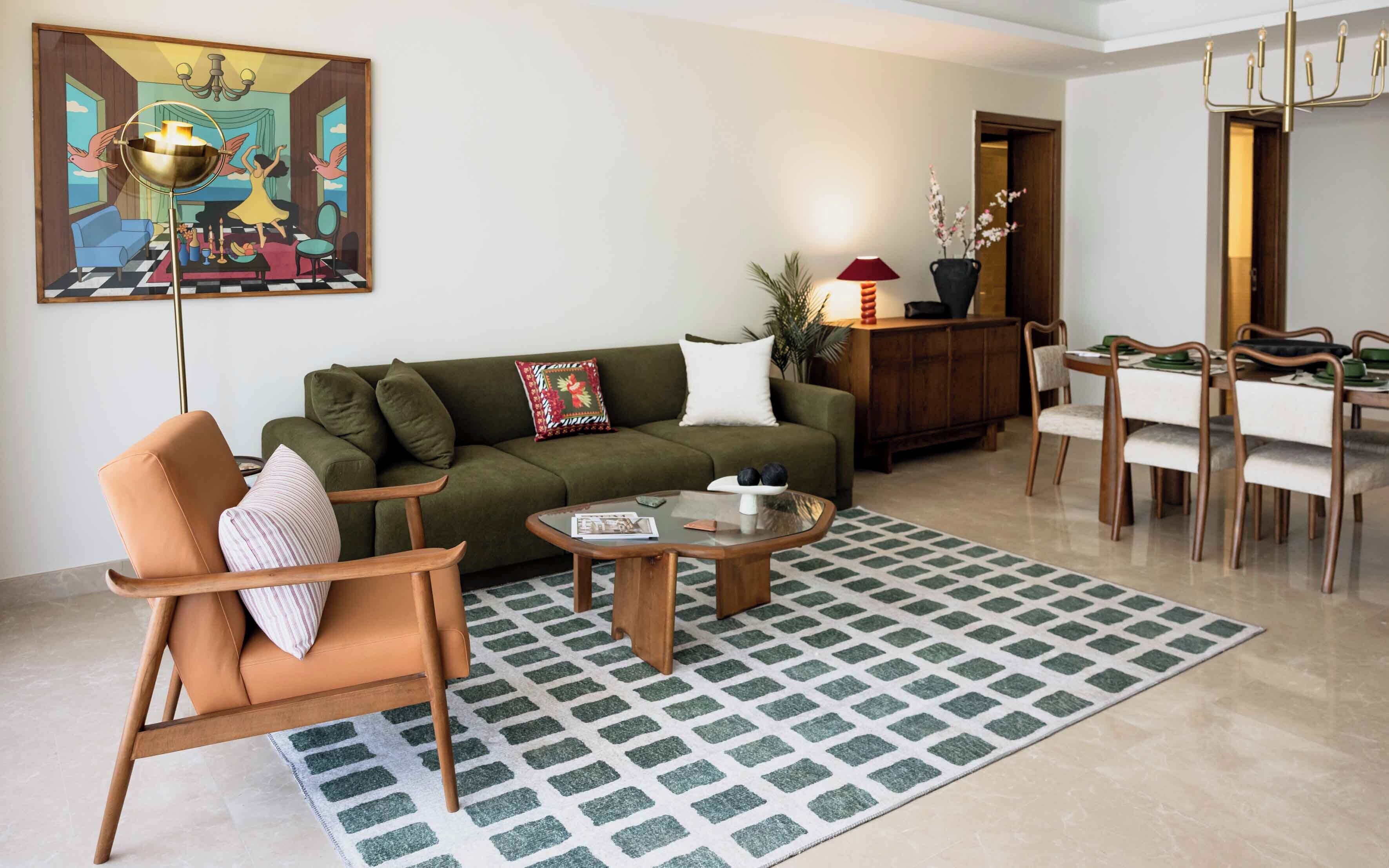 Luxury Apartment, 2 Bedrooms, Balcony, Garden View | Living area