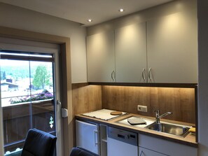 Fridge, microwave, dishwasher, cookware/dishes/utensils - Haus Schönberg by Interhome (Leutasch)