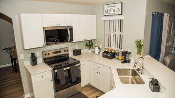 Microwave, oven, stovetop, paper towels