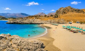 Beach nearby, beach towels - Roustico Luxury Villa Heated Pool and Whirlpool (Rethymnon)