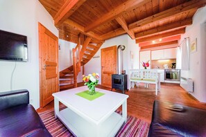 House | Living room - Ferienhaus im Landhausstil im Vital Camp Bayerbach (Bayerbach)