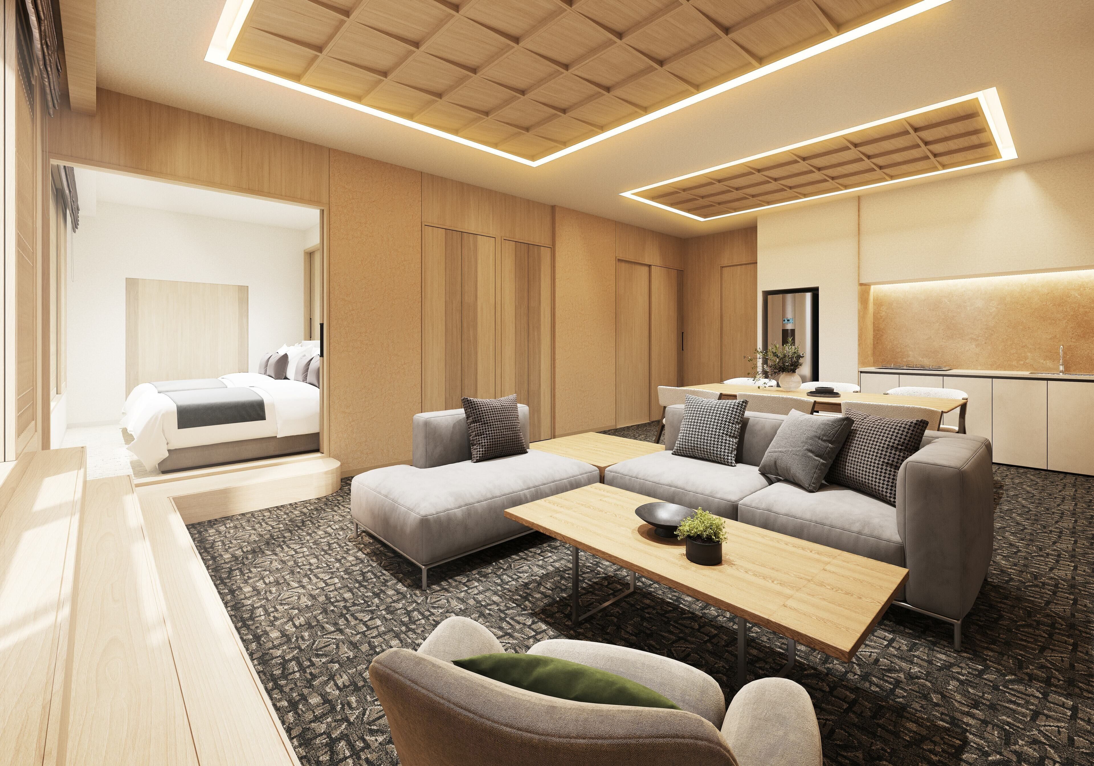 空中花園三房式套房 | 羽绒被、客房内保险箱、免费 WiFi、床单