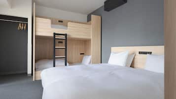 Two-Bedroom Family Apartment | Down comforters, in-room safe, free WiFi, bed sheets