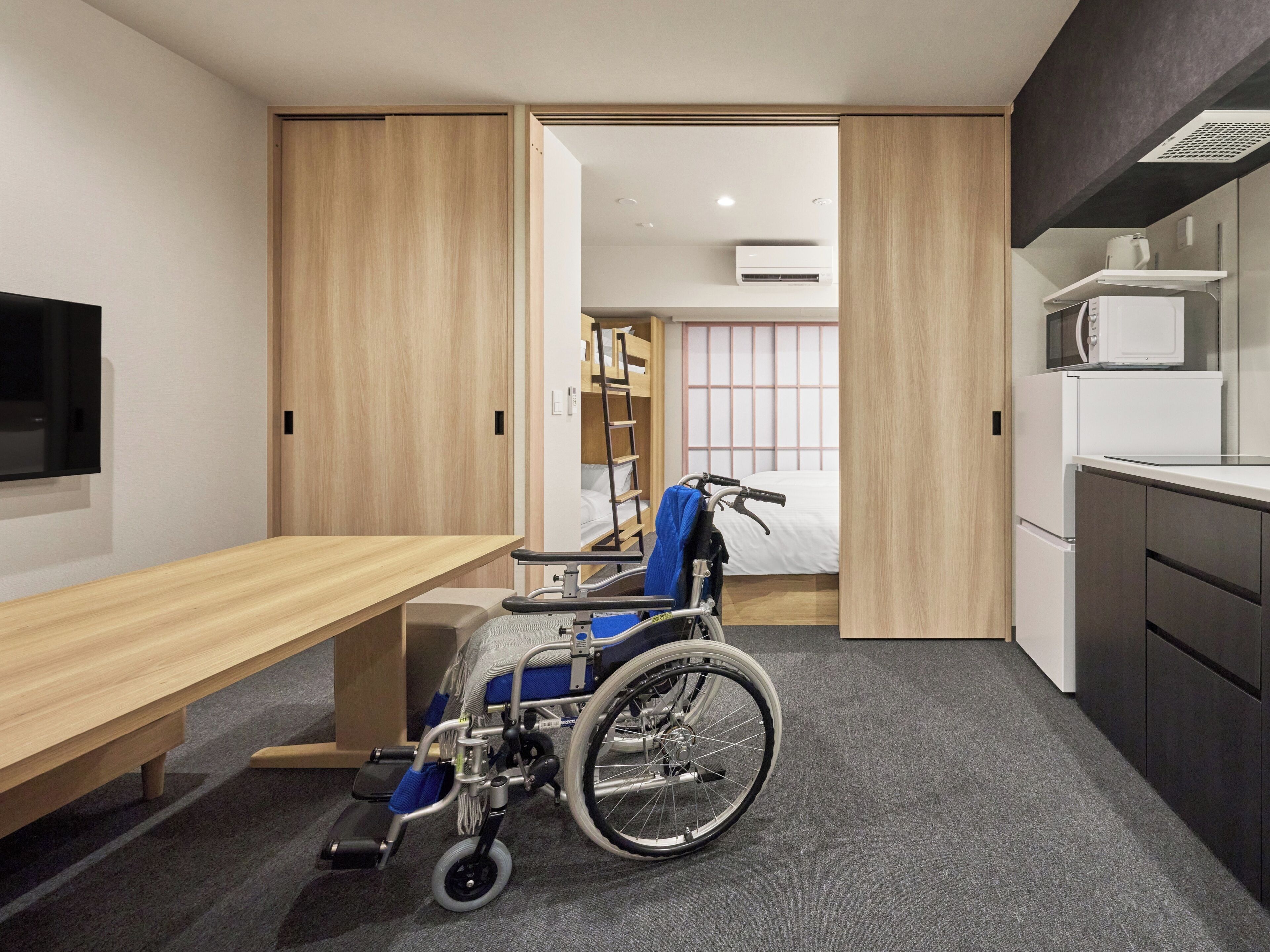 Accessible One-Bedroom Family Apartment, Non Smoking | Down comforters, in-room safe, cribs (free), WiFi (free)