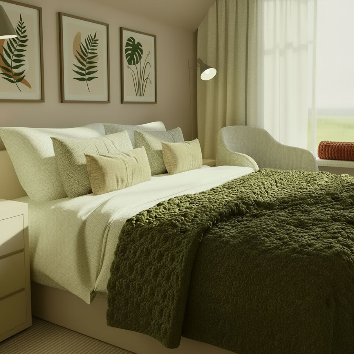 Quarto quádruplo família, vista para o mar | Individualmente decorados, individualmente mobiliados, escrivaninha