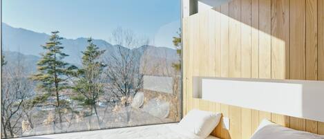 Zweibettzimmer, Bergblick