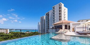 Indoor pool, outdoor pool, open 9:00 AM to 8:00 PM, sun loungers - BLISSTIA Suites & Resort Okinawa Onnason (Onna)