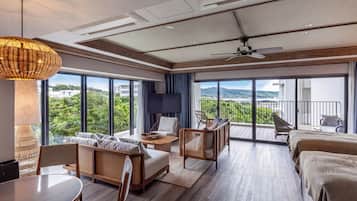 Suíte superior (Corner Superior with Lounge Access) | Edredons de pluma, cofres nos quartos, Wi-Fi de cortesia, roupa de cama