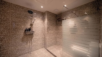 DELUXE | Bathroom | Hair dryer, towels, soap, shampoo