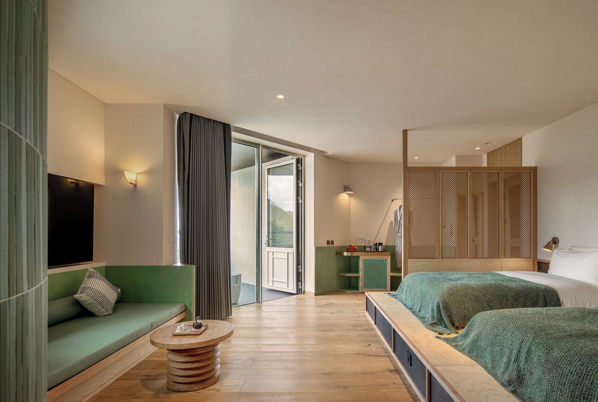 Chambre Standard avec lits jumeaux | Rideaux occultants, fer et planche à repasser, Wi-Fi gratuit