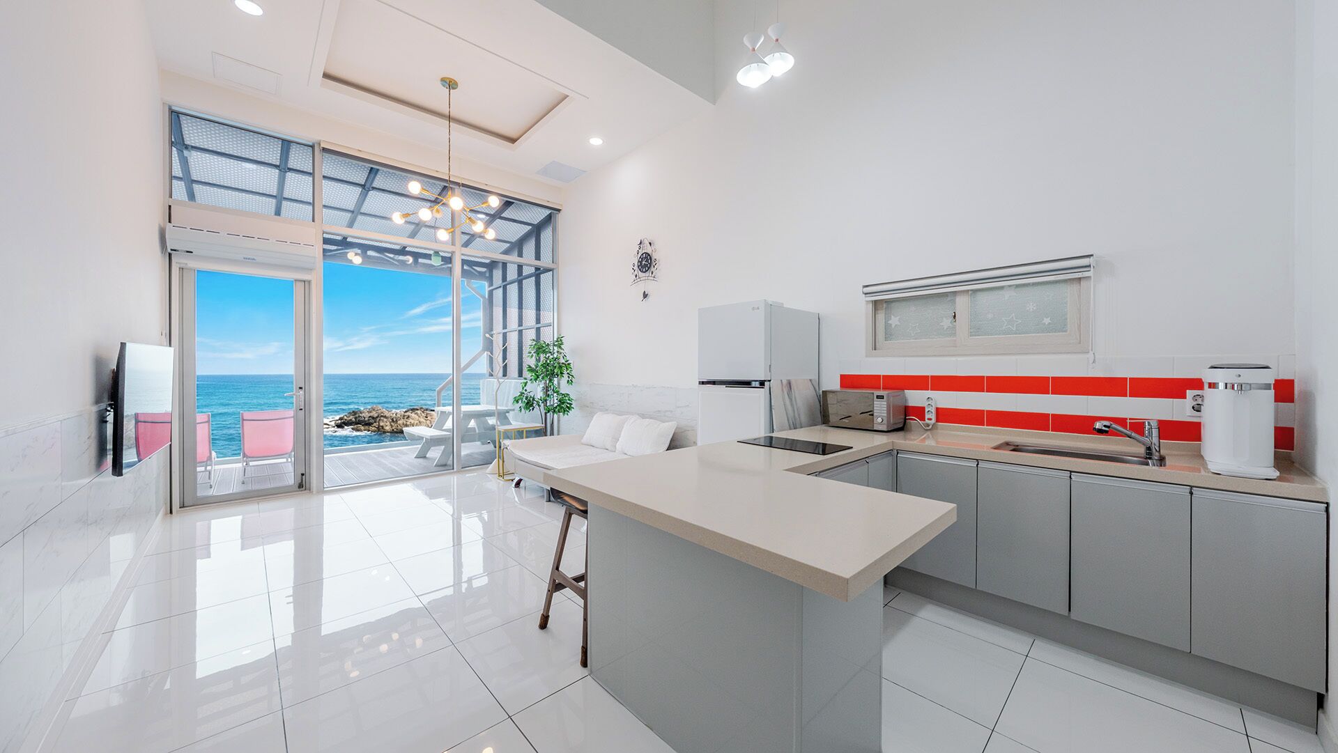 Quarto básico, 2 quartos (A201 – Ocean view & Pool villa) | 1 quarto, Wi-Fi de cortesia
