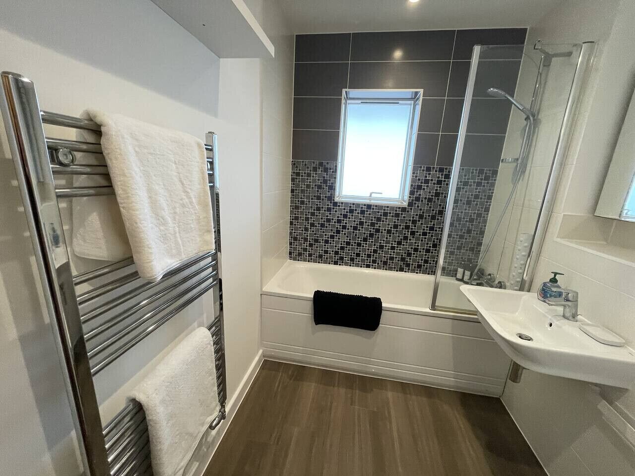 Free toiletries, hair dryer, towels, toilet paper
