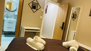 Blackout curtains, soundproofing, iron/ironing board, bed sheets