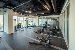 Fitness facility - Stylish 1BR w/ Balcony | Collective Tower 2.0 (Dubai Hills)